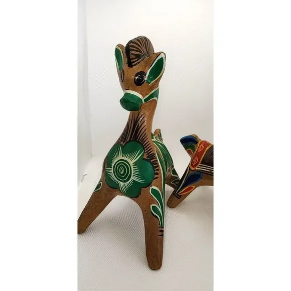 Vintage 70's Mexican Tonala Ceramic Coin Horse Figurines